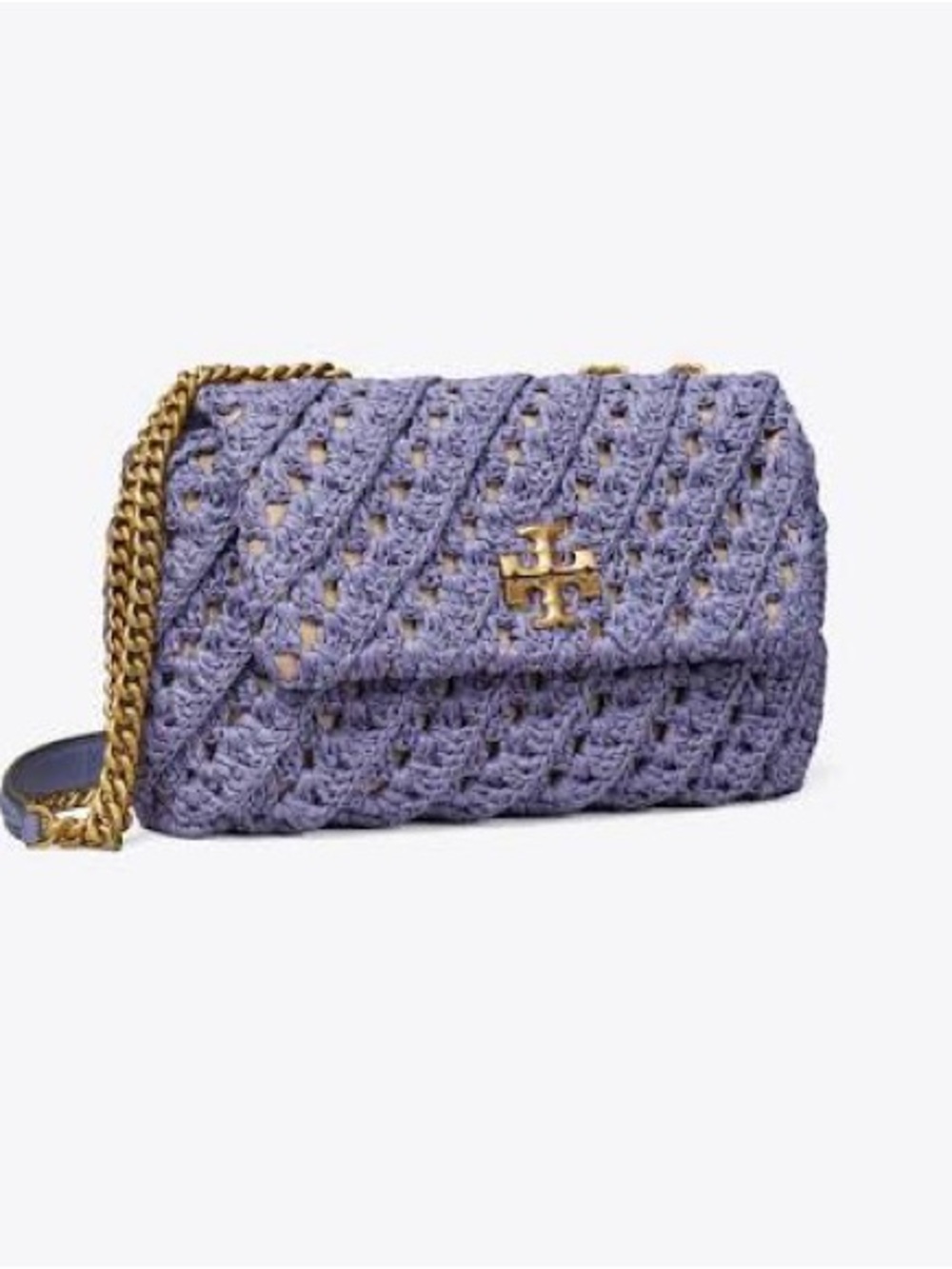 Tory Burch Kira Woven Bag Dark Lotus NWT